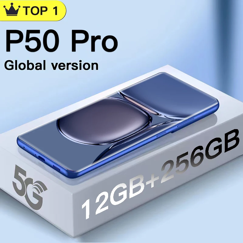 Global Version P50 Pro Cellphone 12GB 256GB 120Hz Full Screen Mobile Phone 6.7Inch Smartphones 24+48MP Camera Android10 Celulare