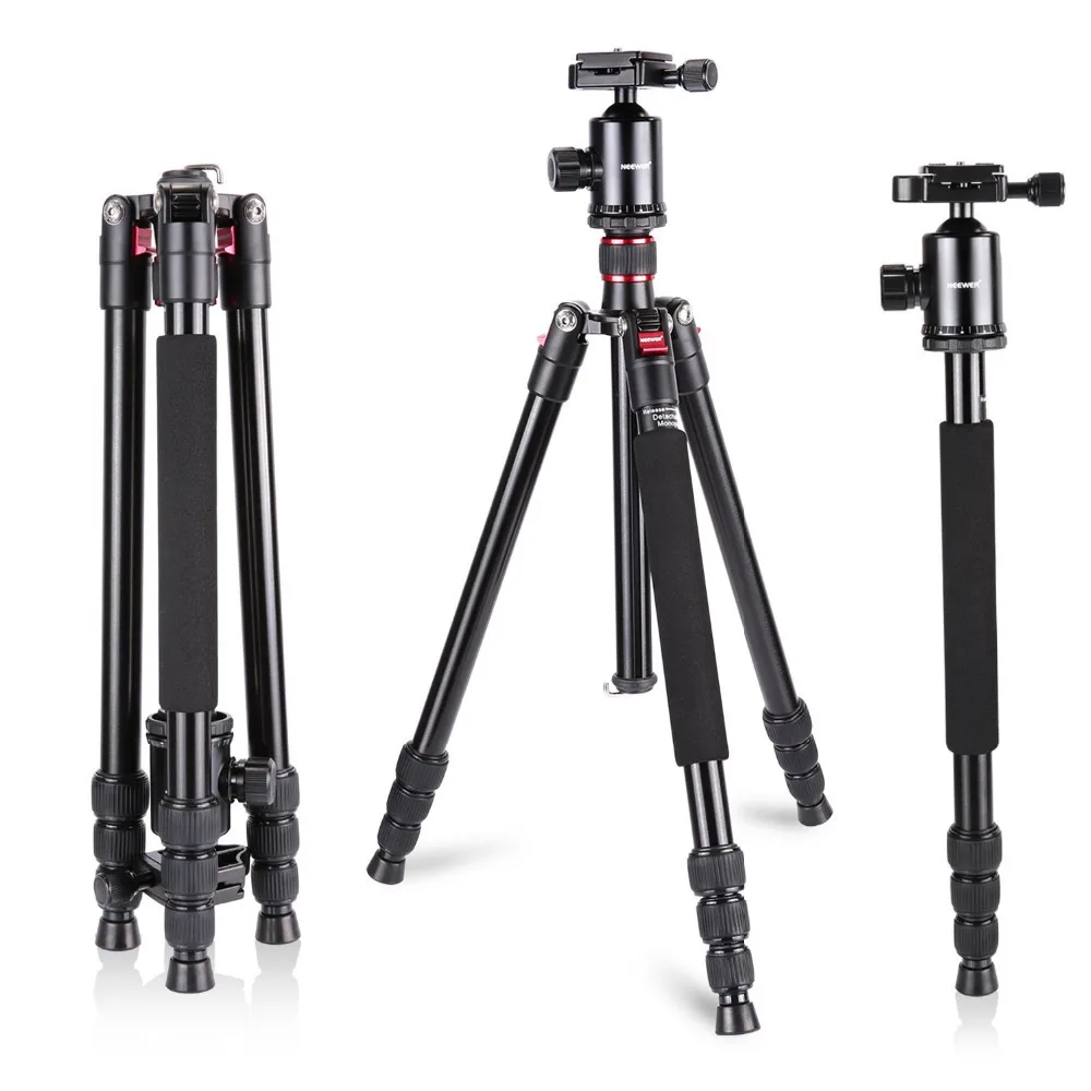 

Neewer Aluminum Alloy 64 Inches/162 Cm Camera Travel Tripod Monopod With 360 Degree Ball Head,1/4 Inch Quick Shoe Plate