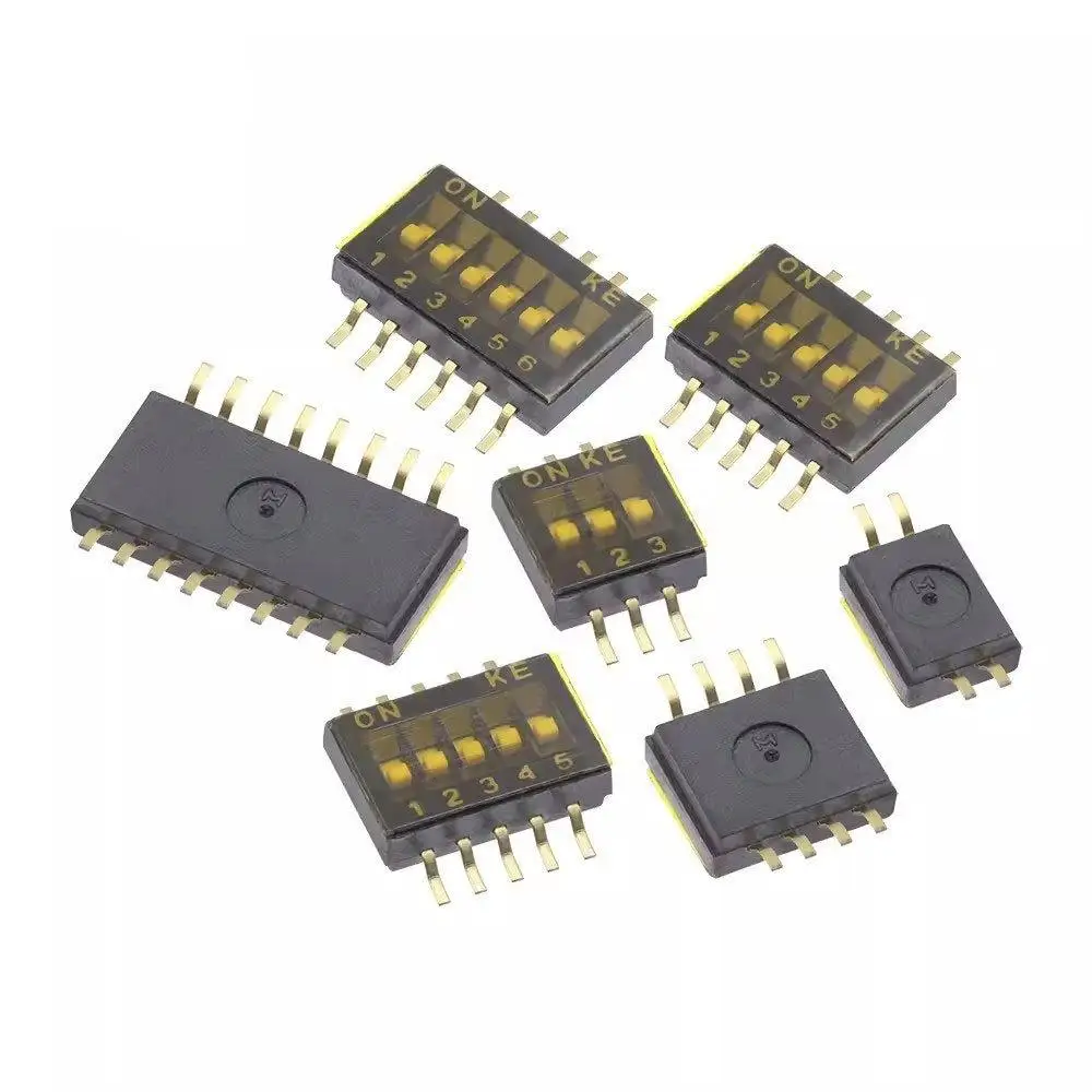 Фото DIP-переключатель 1Pin/2Pin/3Pin/4Pin/5Pin/6Pin/8Pin/10Pin 1,27 мм/2,54 мм/4 мм позиционный DIP тумблер 5 шт. №1