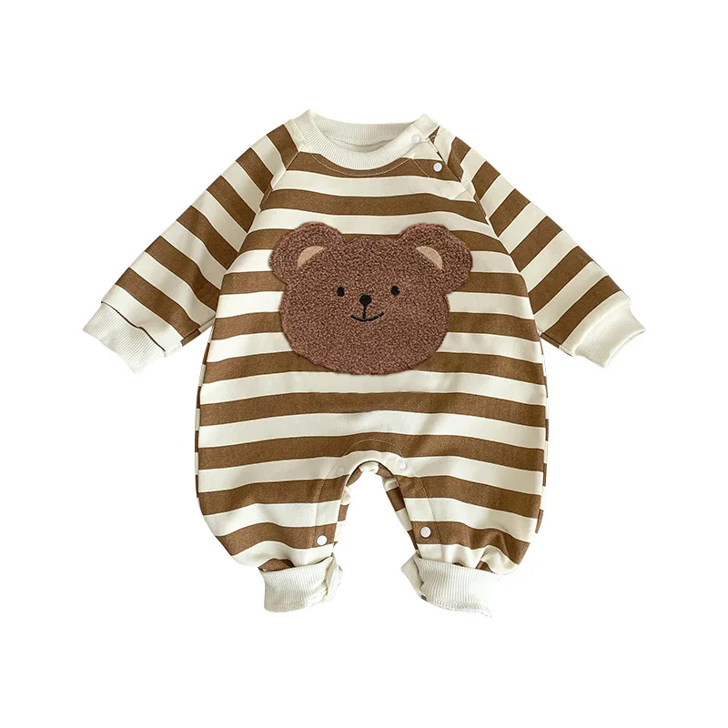 

Детский комбинезон в полоску, осенне-весенний комбинезон в Корейском стиле