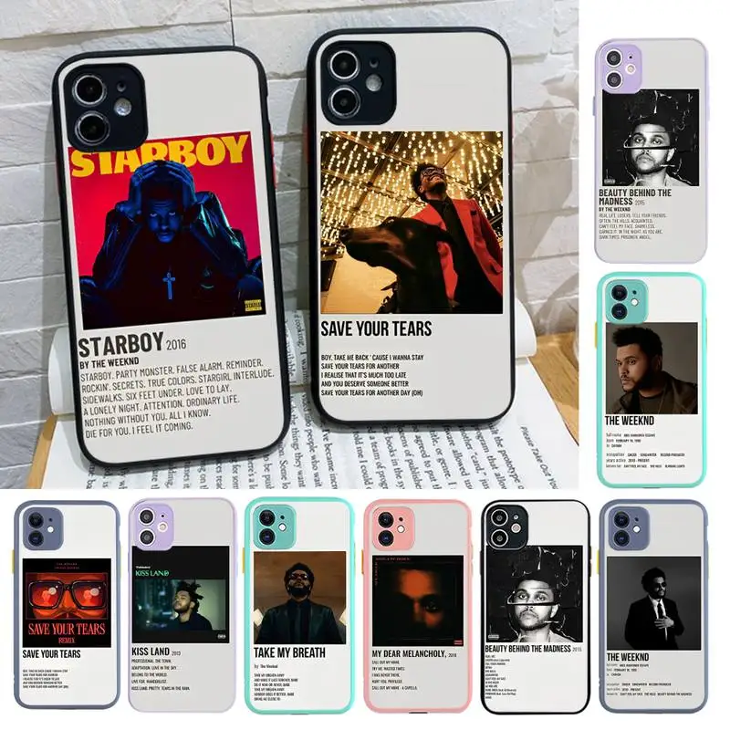

The Weeknd Minimalist Poster Phone Case for iPhone X XR XS 7 8 Plus 11 12 13 pro MAX 13mini Translucent Matte Case
