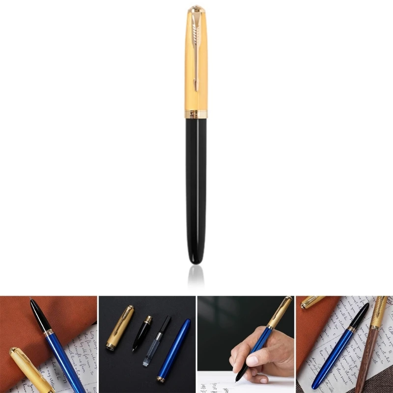 

Fountain Pen Extra- Fine Metal Nib 85 Series Ink Pens for Business Office Writing Signature All Steel Wood High-Quality F19E