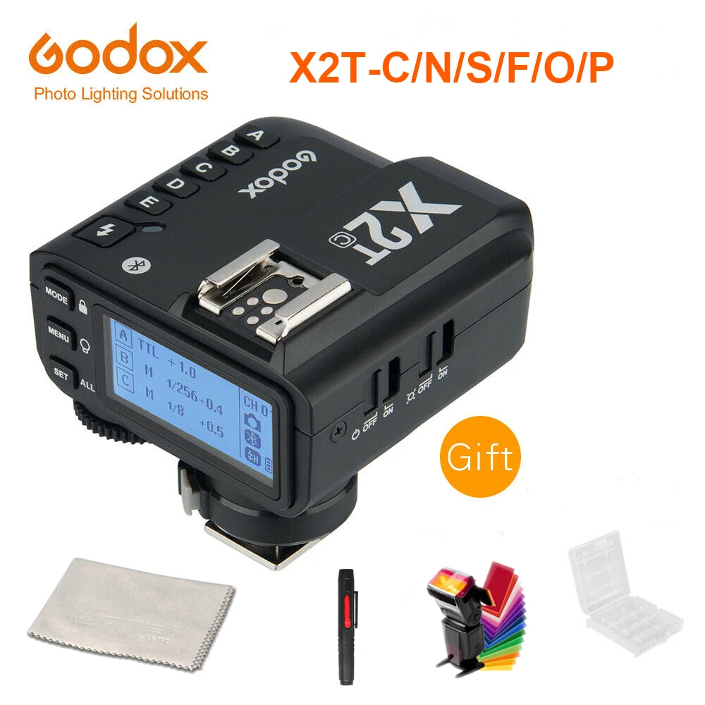 

Godox X2 X2T X2T-C X2T-N X2T-S X2T-F X2T-O X2T-P TTL 1/8000s HSS Wireless Flash Trigger for Canon Nikon Sony Fuji Olympus Pentax