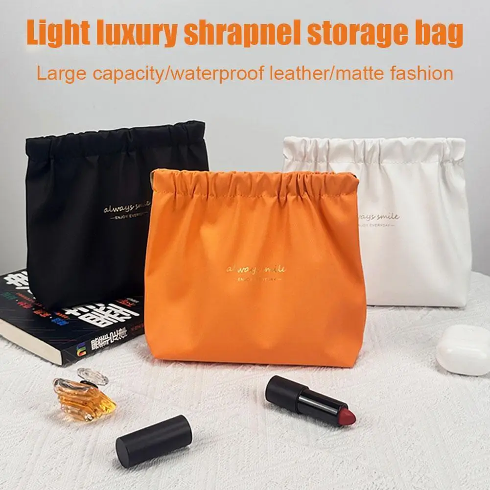 

Portable PU Cosmetics Storage Bag Women Tampon Sanitory Pouch Cable Self-closing Bag Data Bag Pads Organizer Accessories Tr L1F4