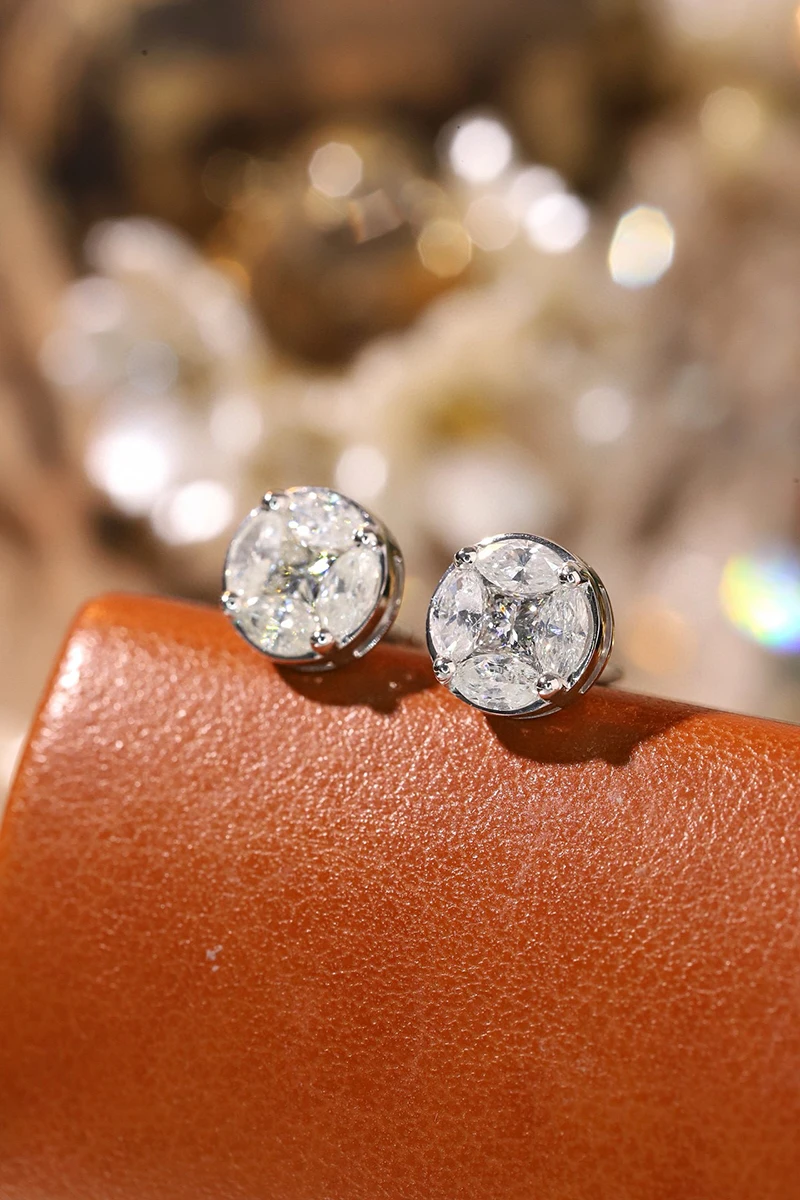 KUGG серьги из 100% белого/желтого золота 18 карат роскошные простые стильные с