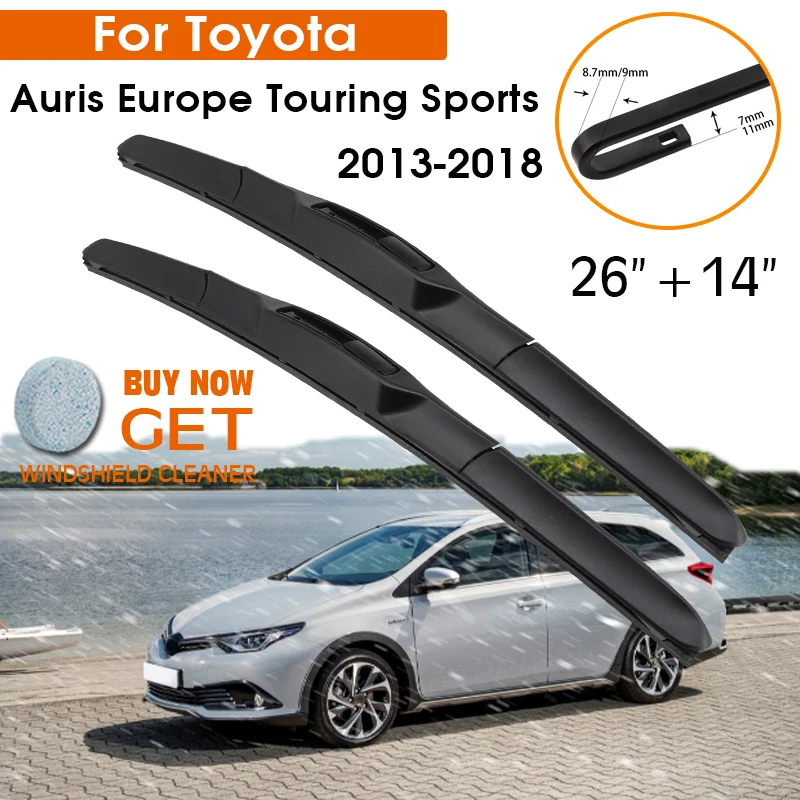 

Car Wiper Blade For Toyota Auris Europe Touring Sports 2013-2018 Windshield Front Window Wiper 26"+14" LHD RHD Auto Accessories