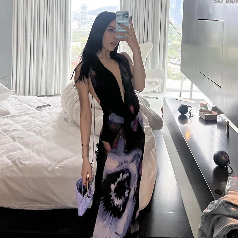 

2023 летнее сексуальное бикини без рукавов с открытой спиной и глубоким V-образным вырезом