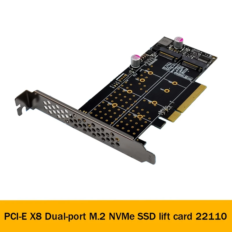 

PCI-E X8 Dual Channel M.2 Nvme Boost M.2 M KEY Nvme SSD Solid State Drives Expansion Card Adapter Card