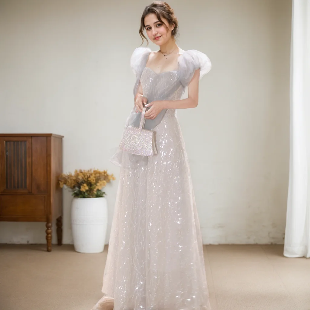 Элегантные длинные вечерние платья трапециевидной формы по индивидуальному