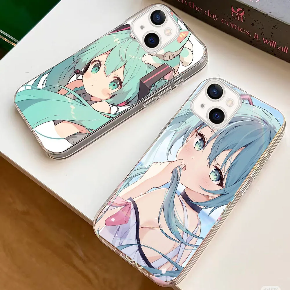 WB-12 Hatsune Miku Transparent Silicone Case For Moto G42 50 51 52 60 62 71 72 84 85 200 Edge 40 pro Ultra