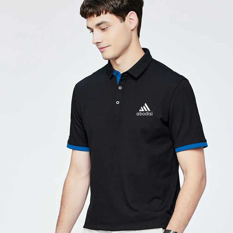 

Men's New Polo T-Shirt Summer Design Brand Print Short Sleeve Popular Lapel Slim Tops Sport Streetwear Male Polos Tees