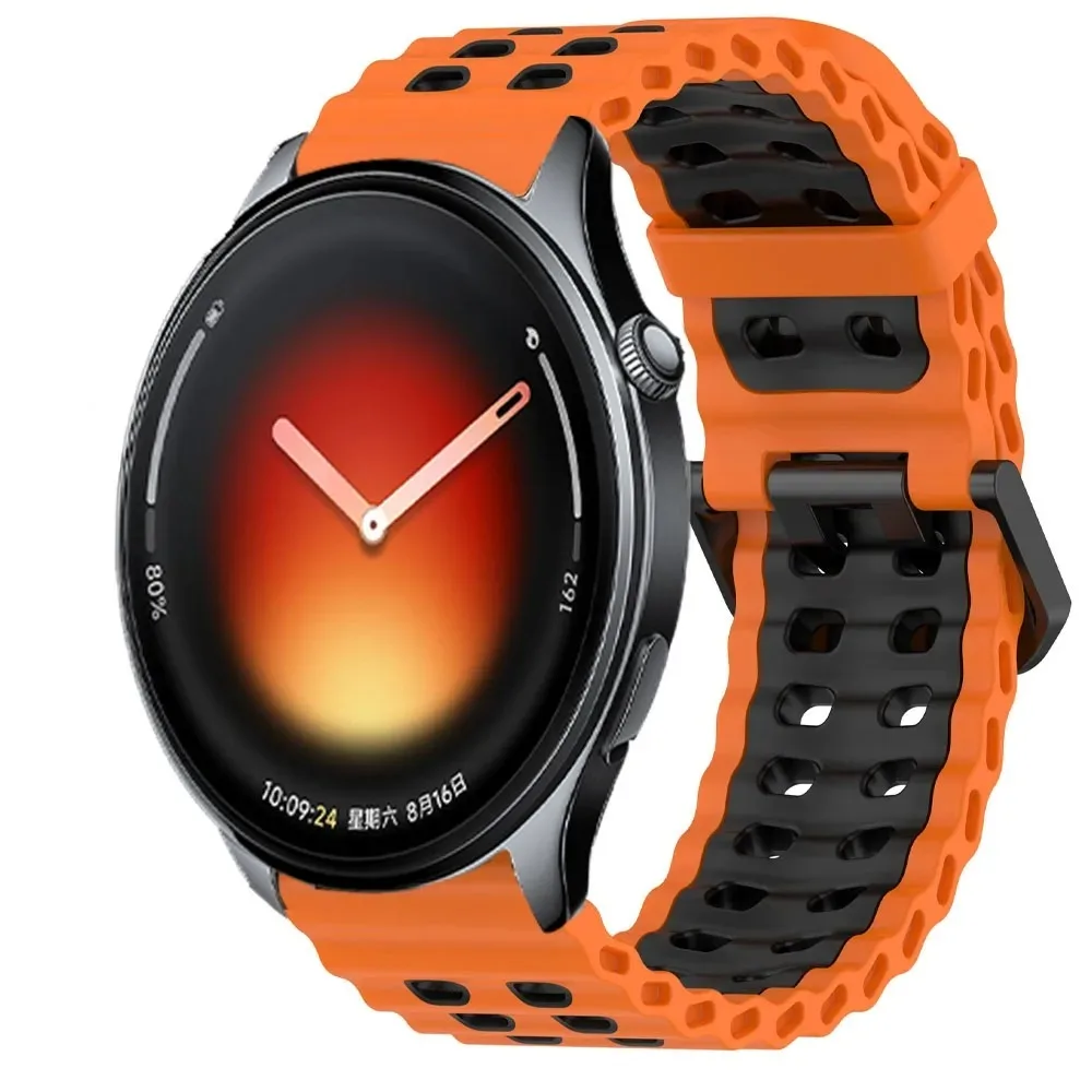 Силиконовый ремешок Ocean Strap 22 мм для Xiaomi Watch 5 S4-3-2-1, дышащий браслет для часов OPPO Watch X X2 X3 SRealme Watch 5 (art.: 3920da4b8a1b2) - 3920da4b8a1b2