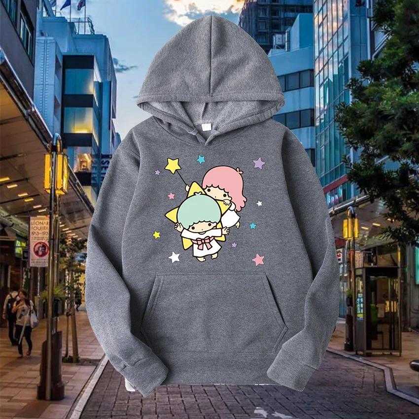 Толстовка Sanrio с маленькими звездами для мужчин и женщин повседневная Уличная