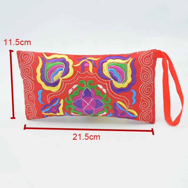 

2017 Vintage Chinese Style Bag Ethnic Coin Portable Lightweight Handy Slim Purse Embroidery Handbag Traditional Wallet Pouch