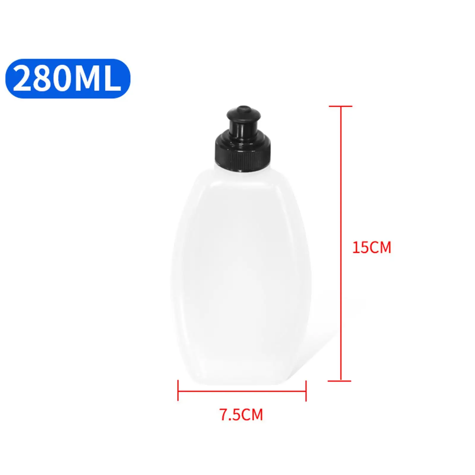 Flask 280ml Transparent Smooth Water Flow Leakproof Resistan