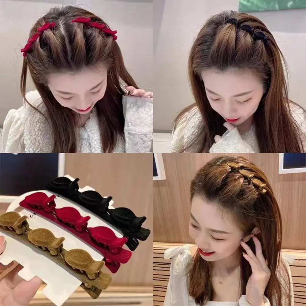 

Accessories Tooth design Double Bangs Fashion Bangs Barrettes Hairstyle Hairpin Broken hair artifact Braid HairClip