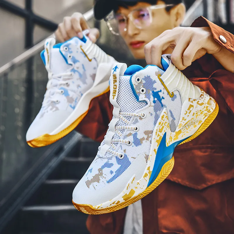 Unisex Pink Basketball Shoes Breathable Mesh Men Brand Sneaker Anti-slip Men Professional Training Shoes Zapatillas De Baloncest