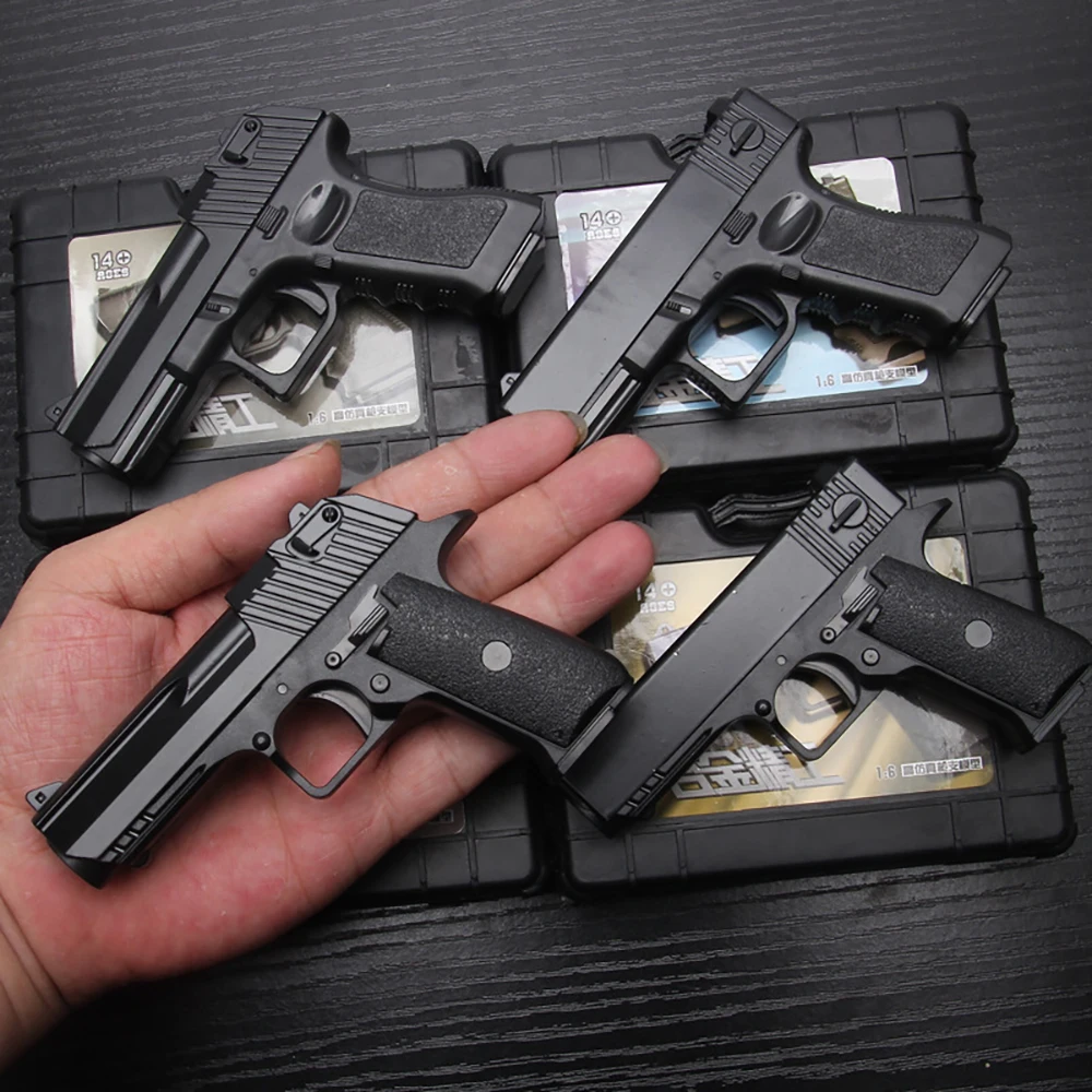 

Игрушечный мини-пистолет из сплава Gell, модель пистолета Glock Colt Desert Eagle, искусственный пистолет EVA, мягкая пуля, пистолет для детей, интерактив...