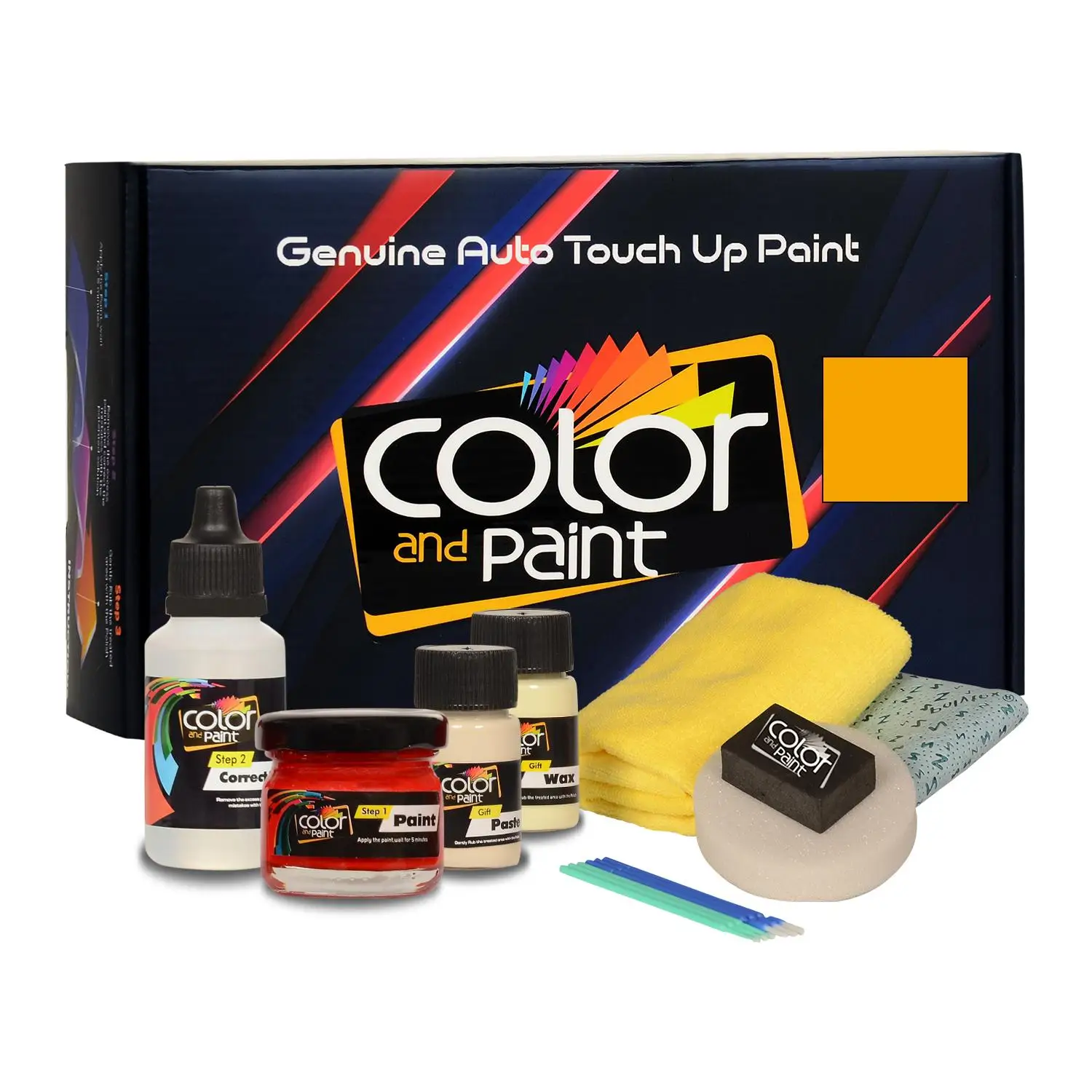 

Color and Paint compatible with Mercedes Automotive Touch Up Paint - SIGNALGELB - 1213 - Basic Care