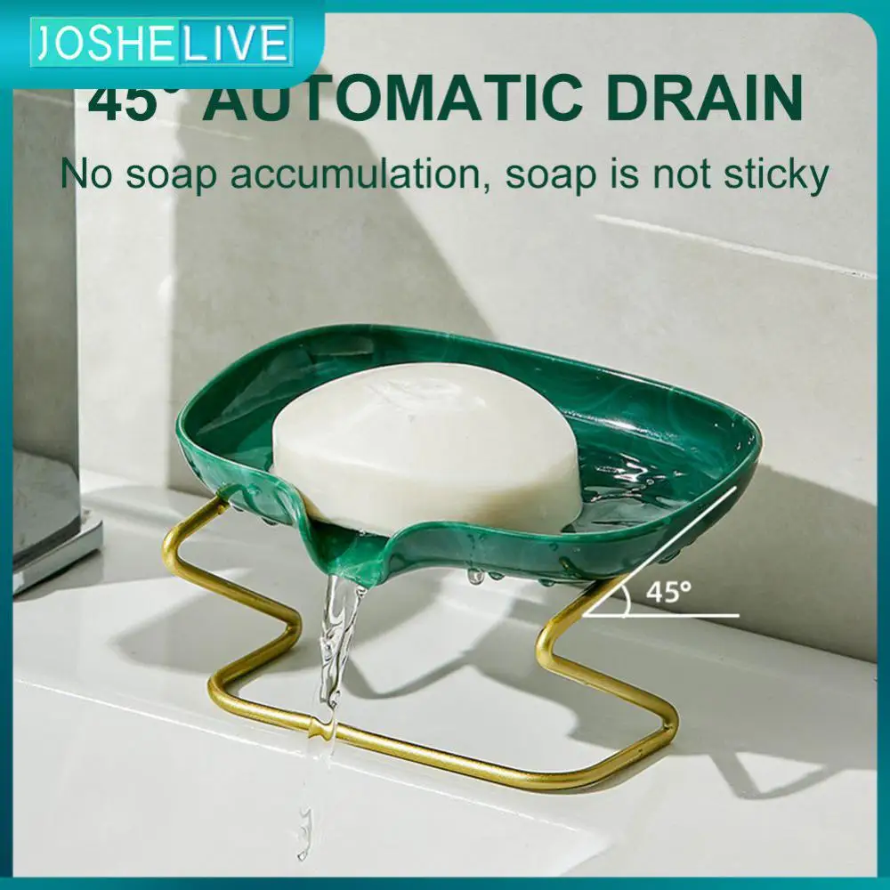 

Kitchen Bathroom Supplies No Punching Soap Holder Soap Box Drain Holder Soap Dish Light Luxury Non-perforated Soap Drain Box