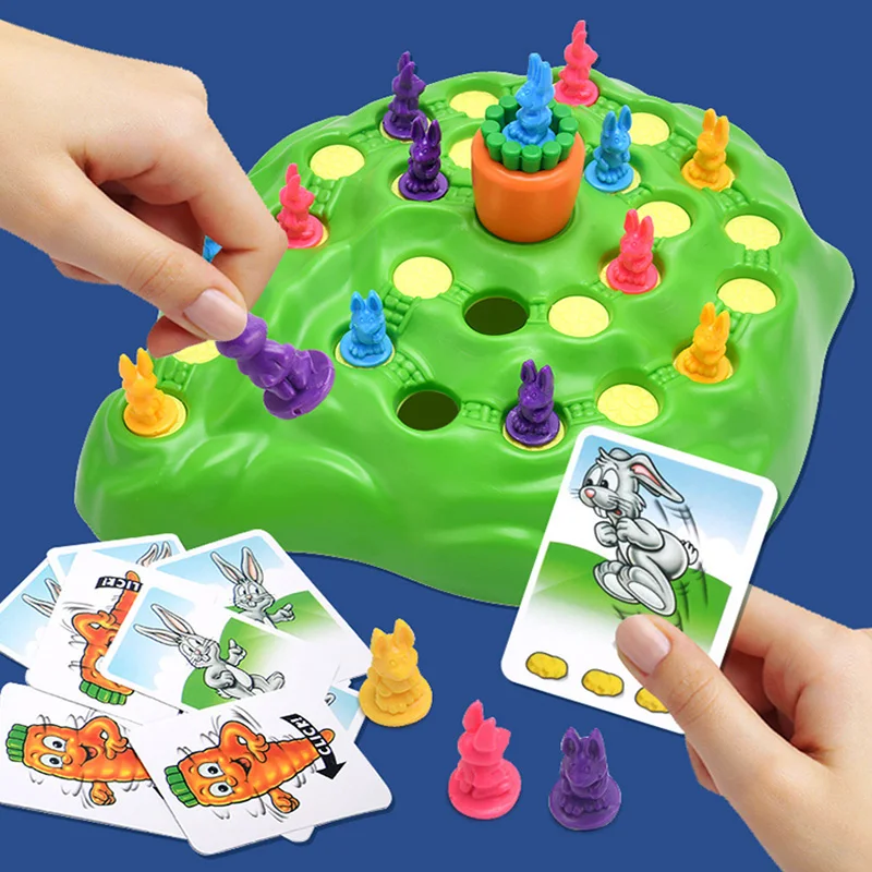 

Montessori Kids Rabbit Competitive Trap Game Toy Chess Toy Parent-child Interactive Educational Toy Baby Board Game Toy Gift