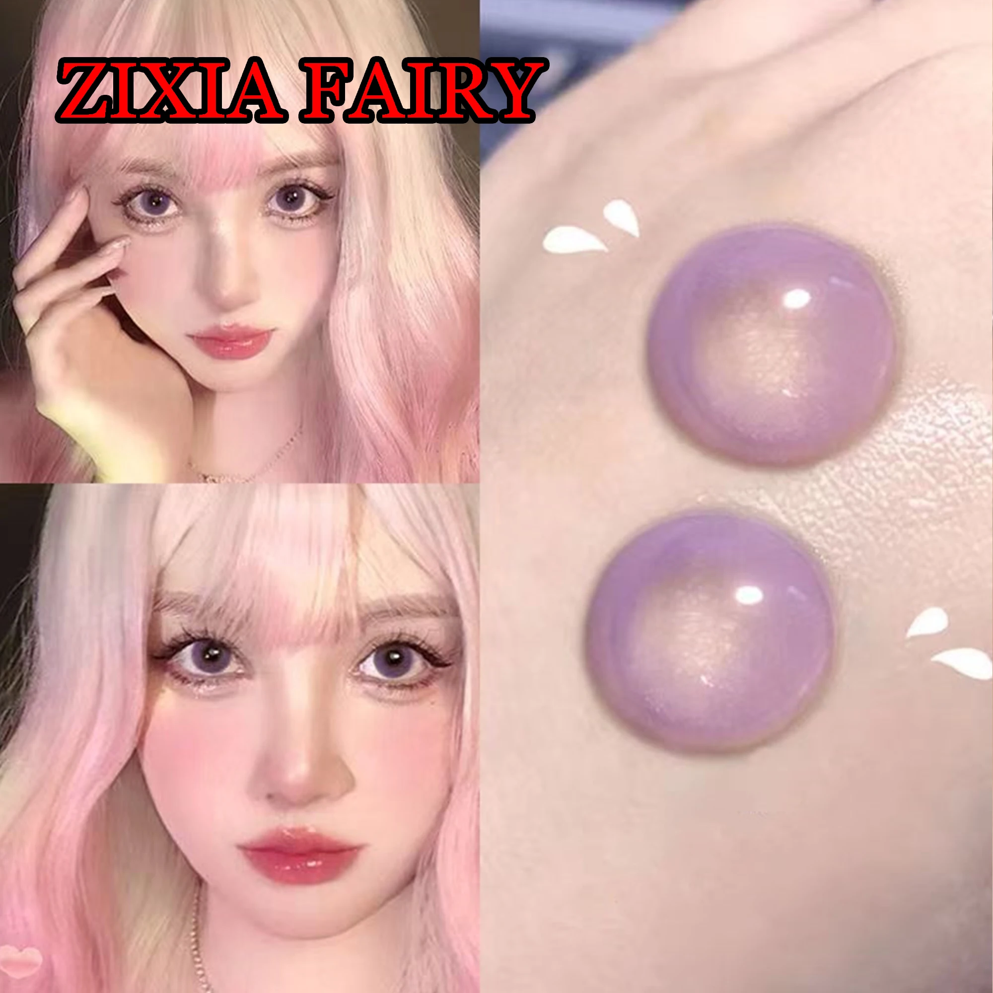

Purple Anime Contacts Lenses for Cosplay Fire Color Fancy Eyes Makeup Tool контактные линзы Zixia Fairy