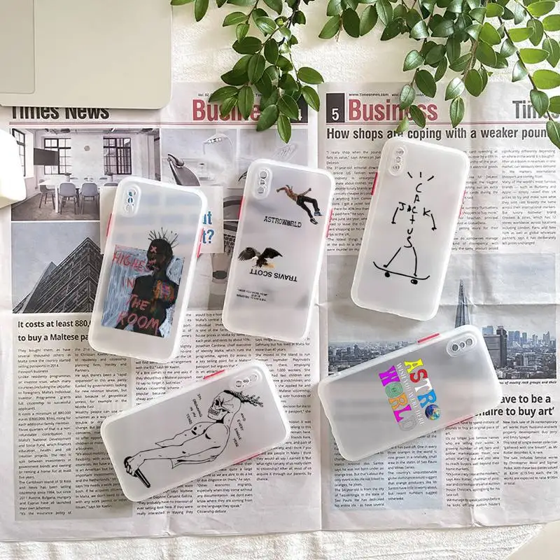 

Jackboys Travis Scott design art Phone Case matte transparent For iphone 7 8 11 12 13 plus mini x xs xr pro max cover