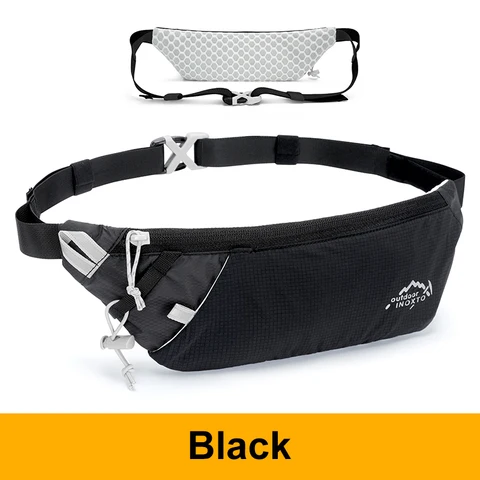 Maleroads Running Waist Pack – Slim Fitness Belt With Phone Pocket, Water-Resistant, Adjustable (Black)