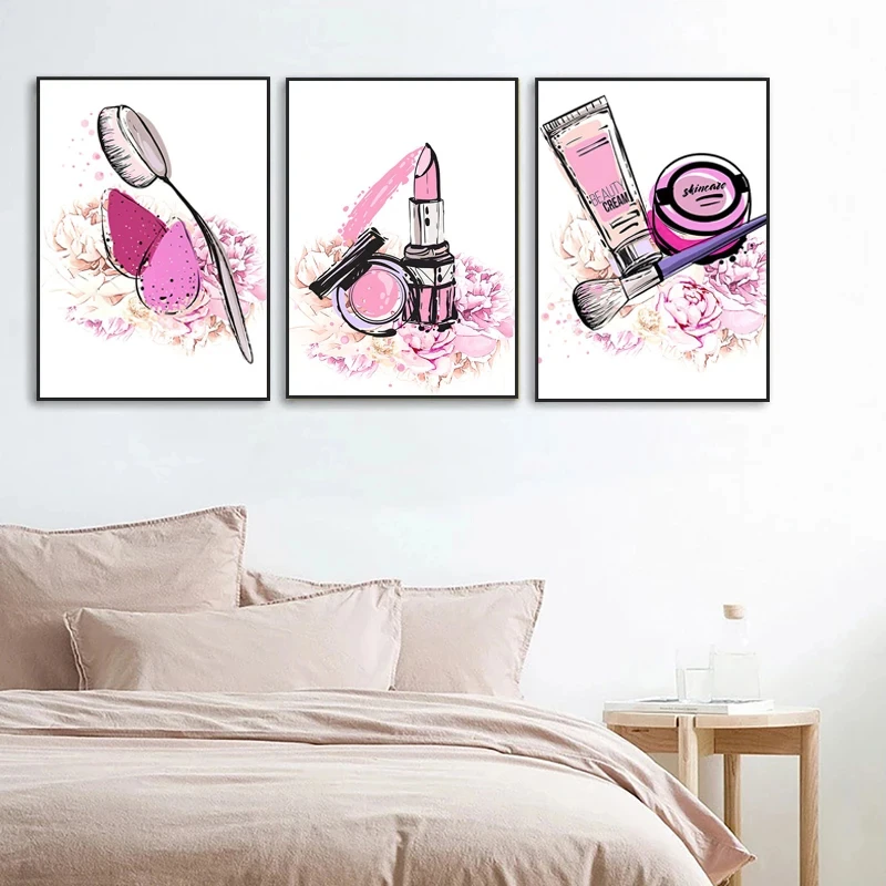 Современный скандинавский стиль холст с принтом постер роскошная помада