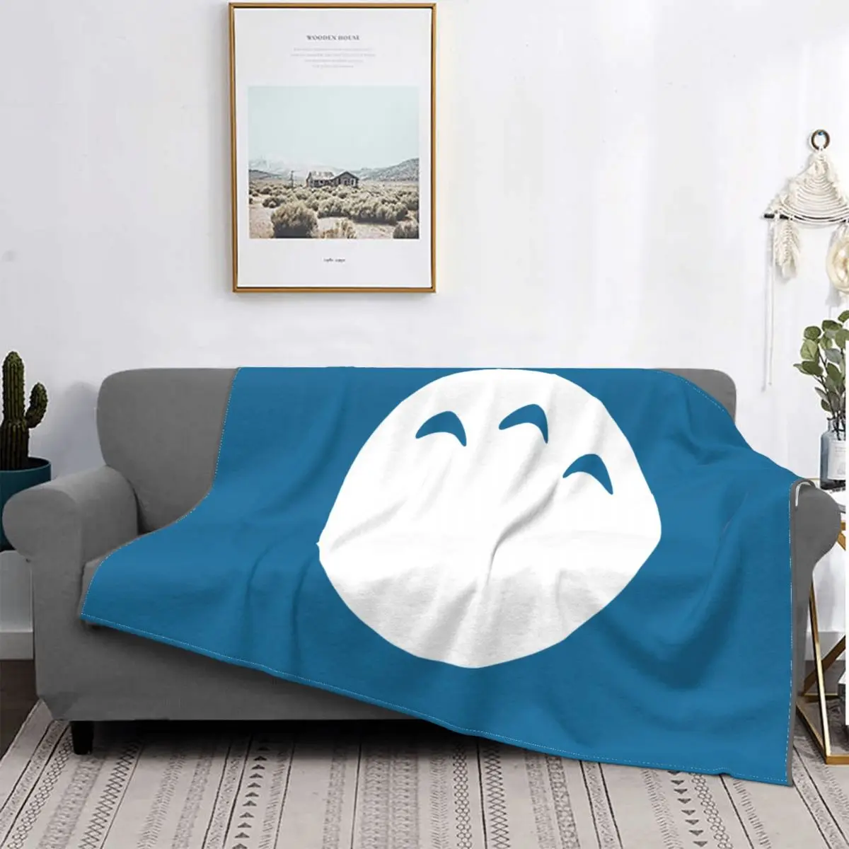 

My Fluffy Forest Blanket Fleece Print My Neighbor Totoro Breathable Super Soft Throw Blankets for Home Office Bedspread