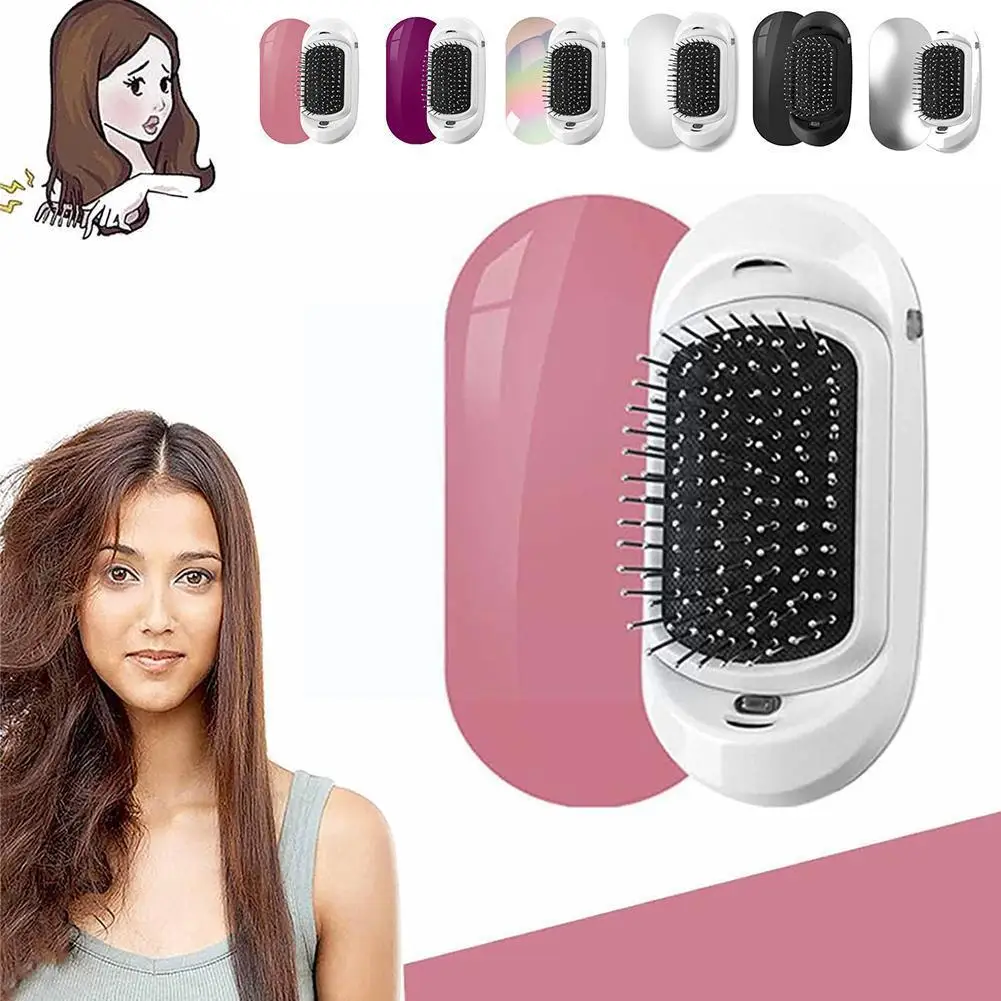 

1pc Hair Scalp Massage Comb Anti Frizz Hair Brush Electric Hair Tool Smooth Negative Hair Comb Portable Ions Brush Combs Co B5u8