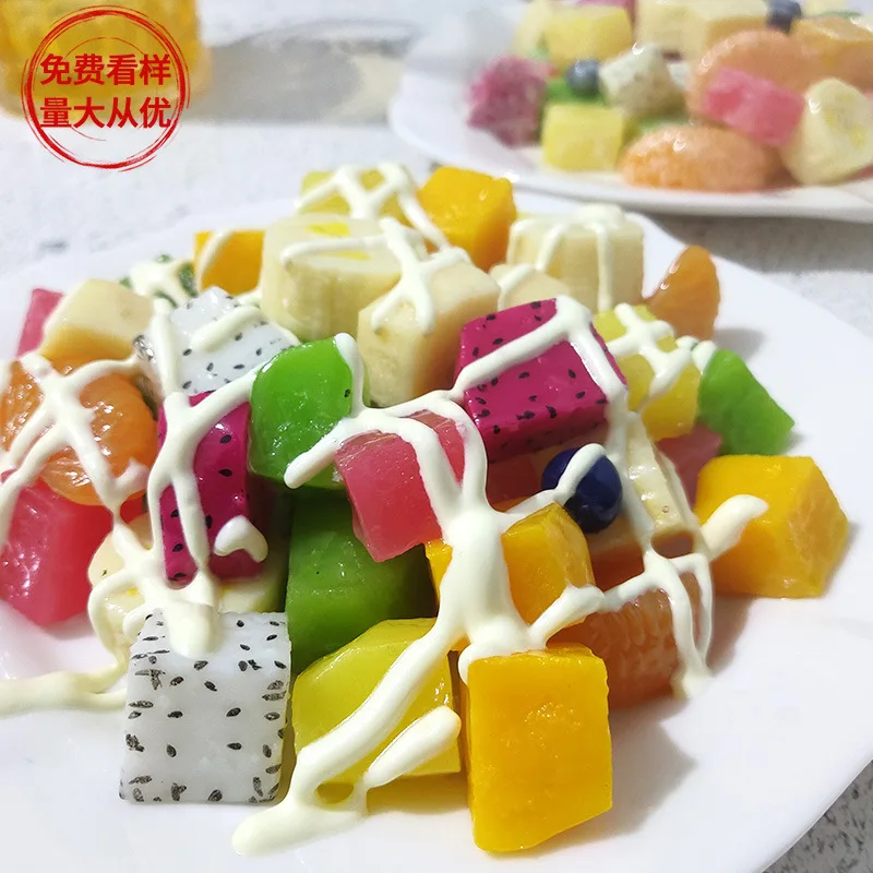 

Имитация фруктового салата, блюдо для резки еды, модель западной еды, компот, реквизит для съемки фильмов, шкаф для отеля, домашнее эстетическое украшение