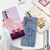 the lion king disney for samsung galaxy s22 s21 pro s20 fe s10 note 20 10 plus lite ultra liquid left rope phone case