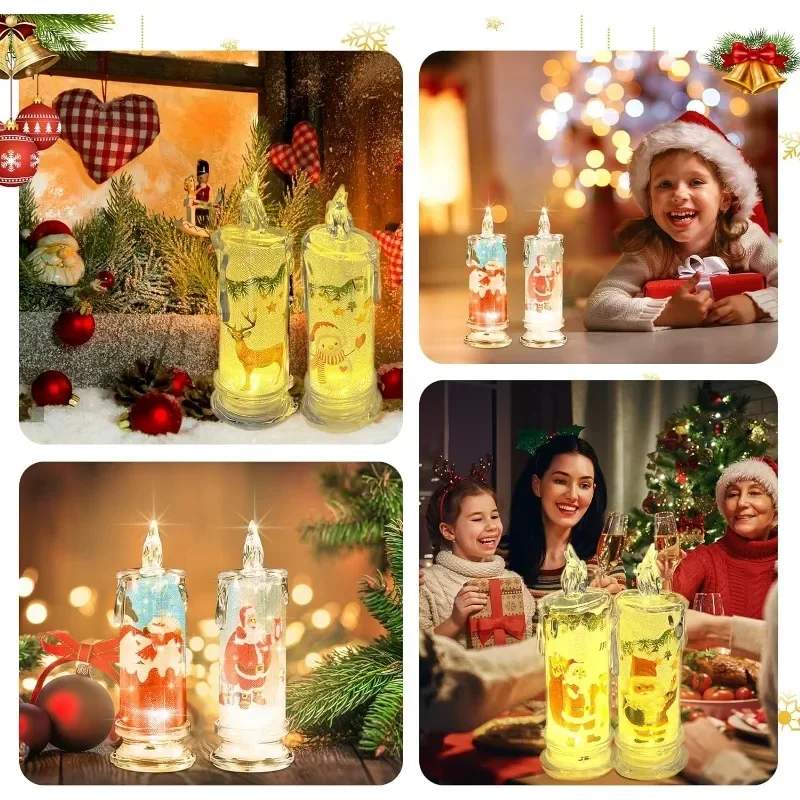 8 шт. рождественские светодиодные разрывающиеся электронные свечи имитация