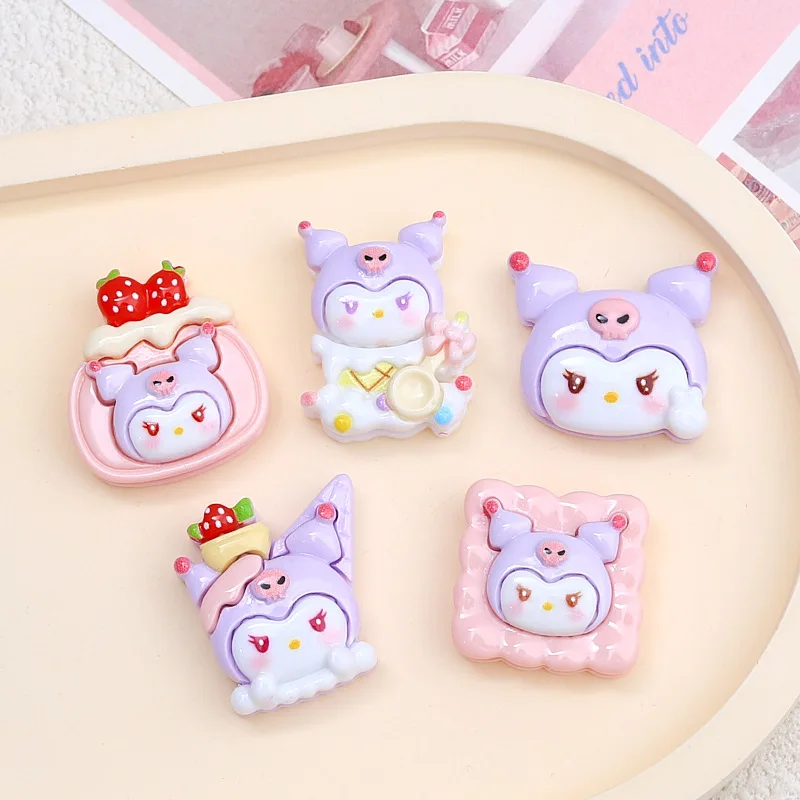 10 шт. Kawai Мультфильм яркая поверхность Клубника Печенье Смола плоская задняя