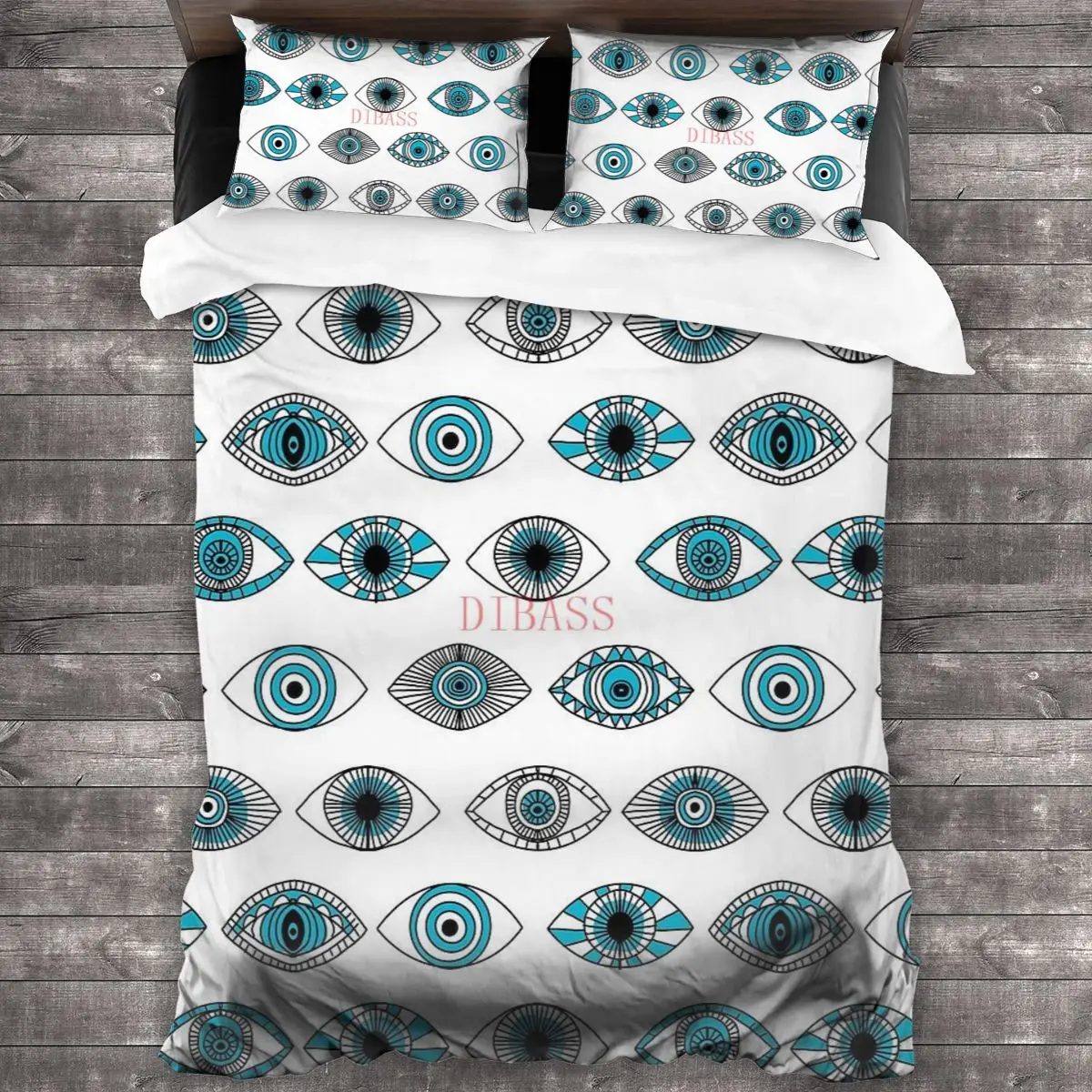 

Evil Eyes - Eye, Eyes Print, Eye Pattern, Evil Eye Soft Microfiber Comforter Set with 2 Pillowcase, Quilt Cover With Zipper