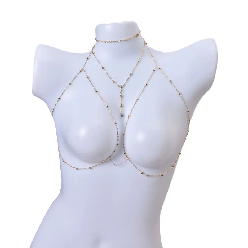 

Metal Ladies Body Chain Sexy Style Hollow Bikini Ladies Breast Chain Body Chain Decoration Jewelry