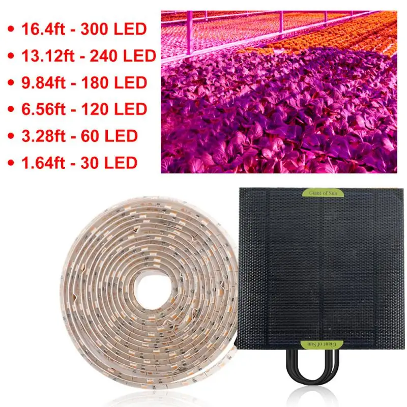 

5V Solar plant light Plant Growth Light With 2835 Lamp Beads Full Spectrum LED Light With 1/2/3/5m 60 LEDs Per Meter