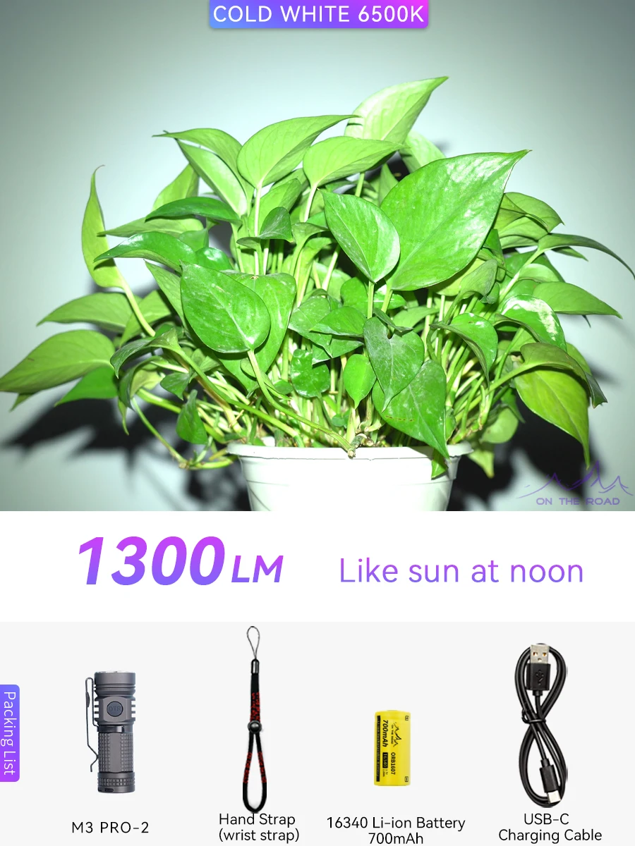 

Внешний фонарь ON THE ROAD M3 Pro