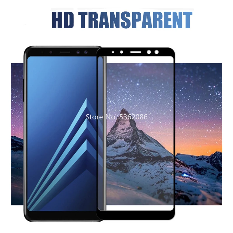 9D Защитное стекло для Samsung Galaxy A6 A8 J4 J6 Plus 2018 samsun J2 J8 A7 A9 закаленное защита экрана |