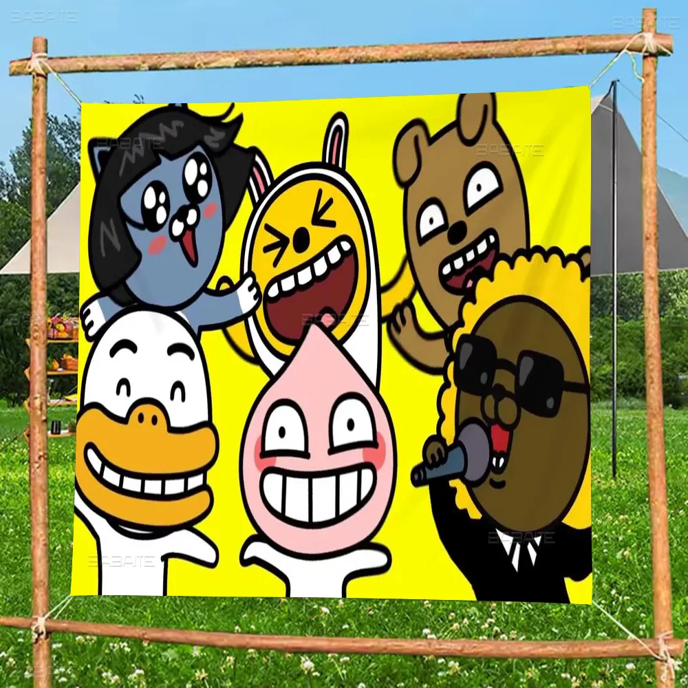 K-KAKAO F-FRIEND High End Quality Banner Printing Artistic Atmosphere Style Camping Flag