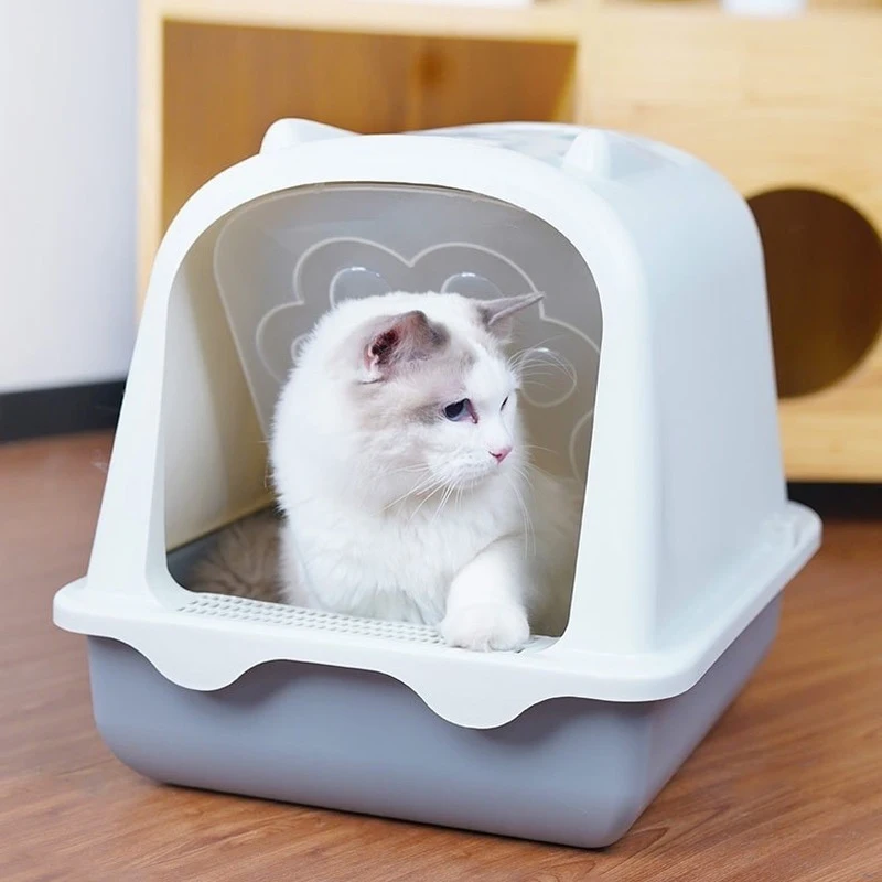 

Cat Bedpans 2022 New Arrival Cute Plastic Indoor Pet Cat Litter Sifting Cat Litter Box for Cat Toilet Training Toilet Tray