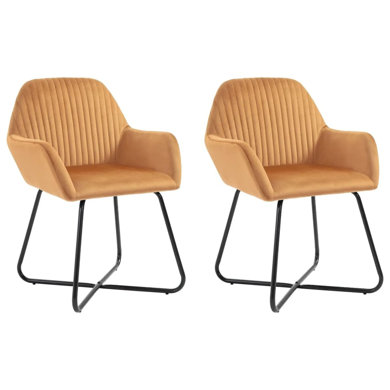 

Dining Chairs 2 pcs Ochre Velvet