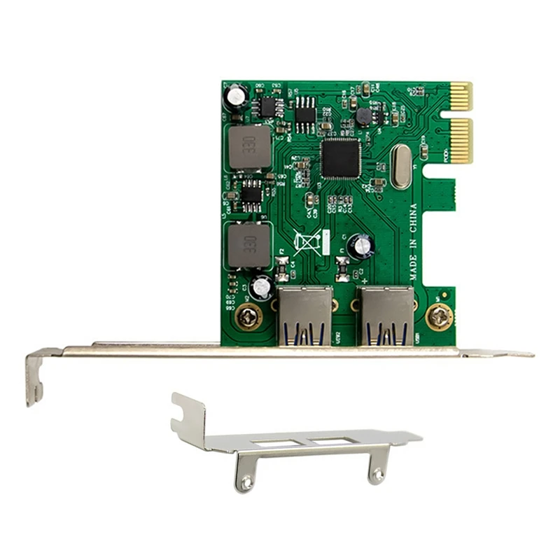

ASM1042 PCI Express Adapter Card PCI-E X1 Dual-Port USB3.0 Expansion Card 5G Rate Riser Card USB3.0 Conversion Card