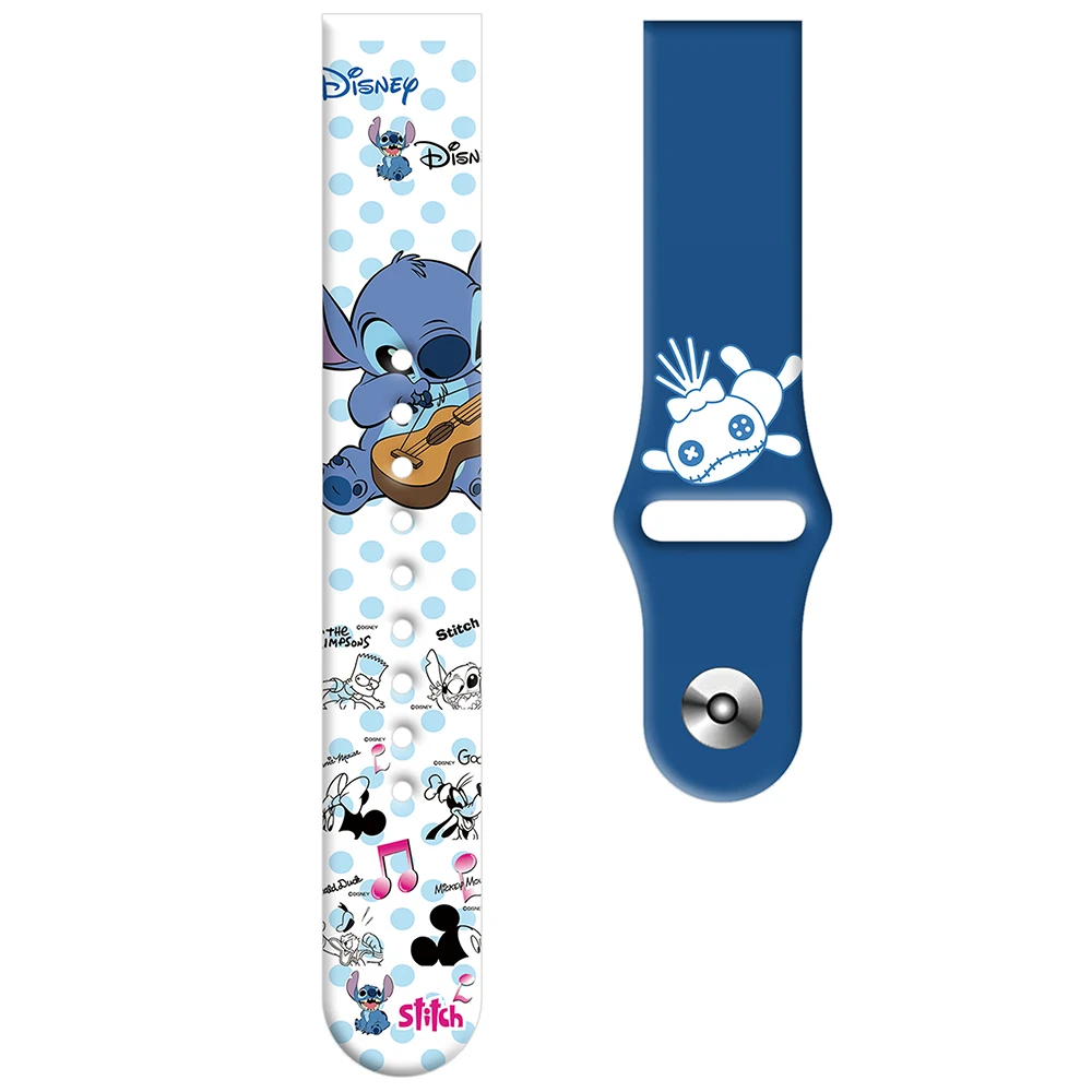 Disney Lilo & Stitch Silicone Strap For Samsung Galaxy Watch 4 Gear 3 Band Huawei GT2 Amazfit Garmin Series Bracelet Correa images - 6