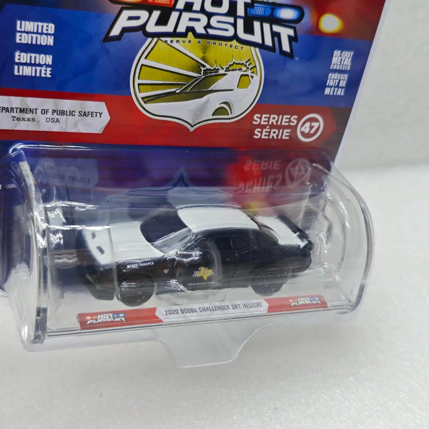 Фото Greenlight 1:64 Hot Pursuit Series 47 2020 Dodge Challenger SRT Hellcat Texas Police 43050-E Коллекционная модель автомобиля №3