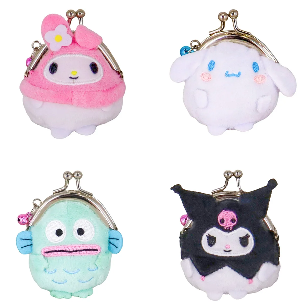 

New Kawaii Anime Cartoon Cute Sanrio Kuromi My Melody Cinnamoroll Plush Change Wallet Pendant Coin Bag Earphone Bag Doll Toy