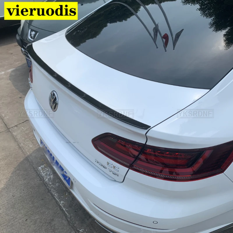 

Подходит для Volkswagen Arteon CC 2019 2020 года спортивный спойлер из АБС-пластика и углеродного волокна внешний вид задний Багажник крыло комплект акс...