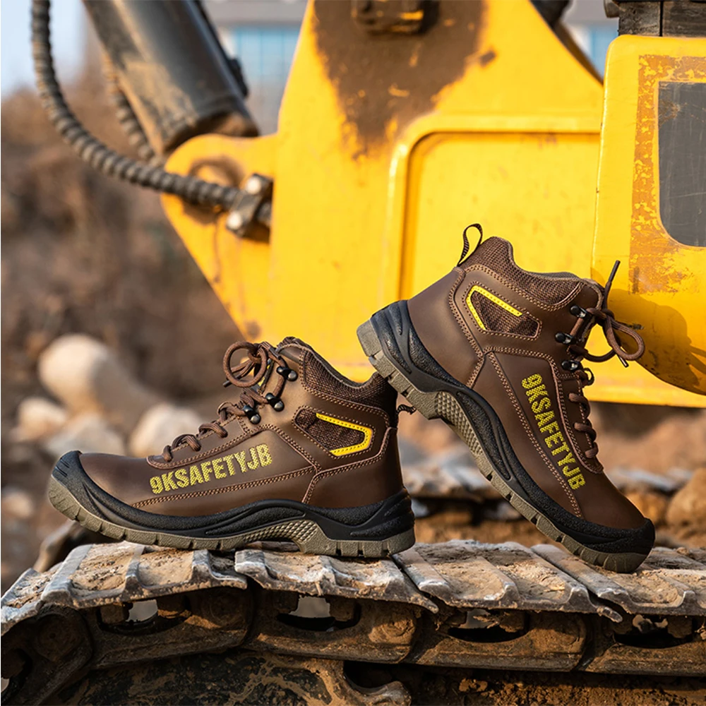 Pаспродажа Кожаные высокие Мягкие Водонепроницаемые Ботинки Martin мужские уличные рабочие защитные ботинки с защитой от ударов и пирсинга