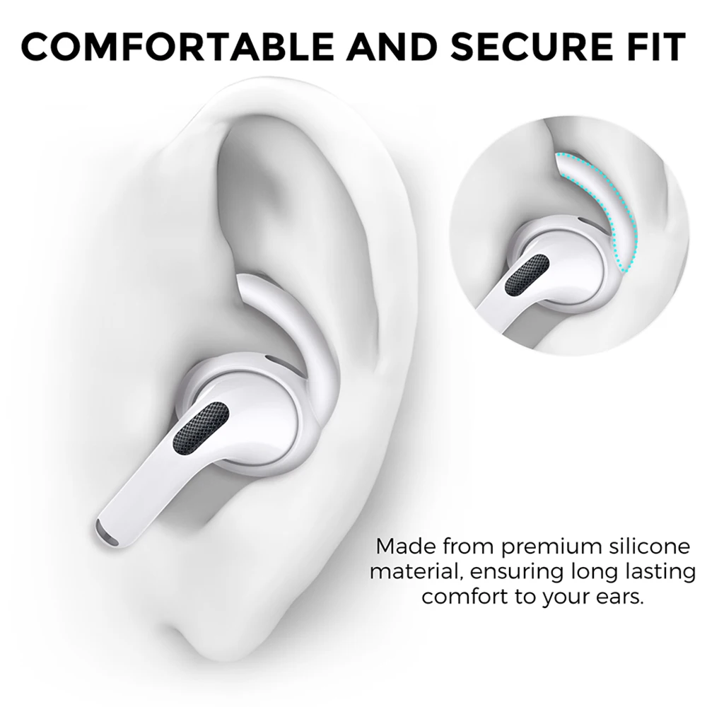 

3Pairs Silicone Ear Hook for Apple Airpods Pro2 Ear Cap Airpods Pro 2nd Gen TWS Earbuds Tips Anti-Slip Anti-Drop